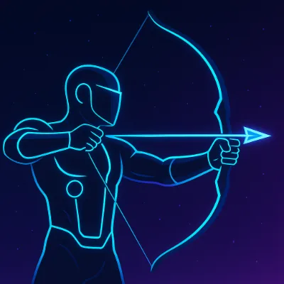 Archer aiming an arrow – Intent, Power and Momentum aligned